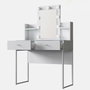 Hanah Home Mesa de Maquillaje con 9 Focos en Blanco